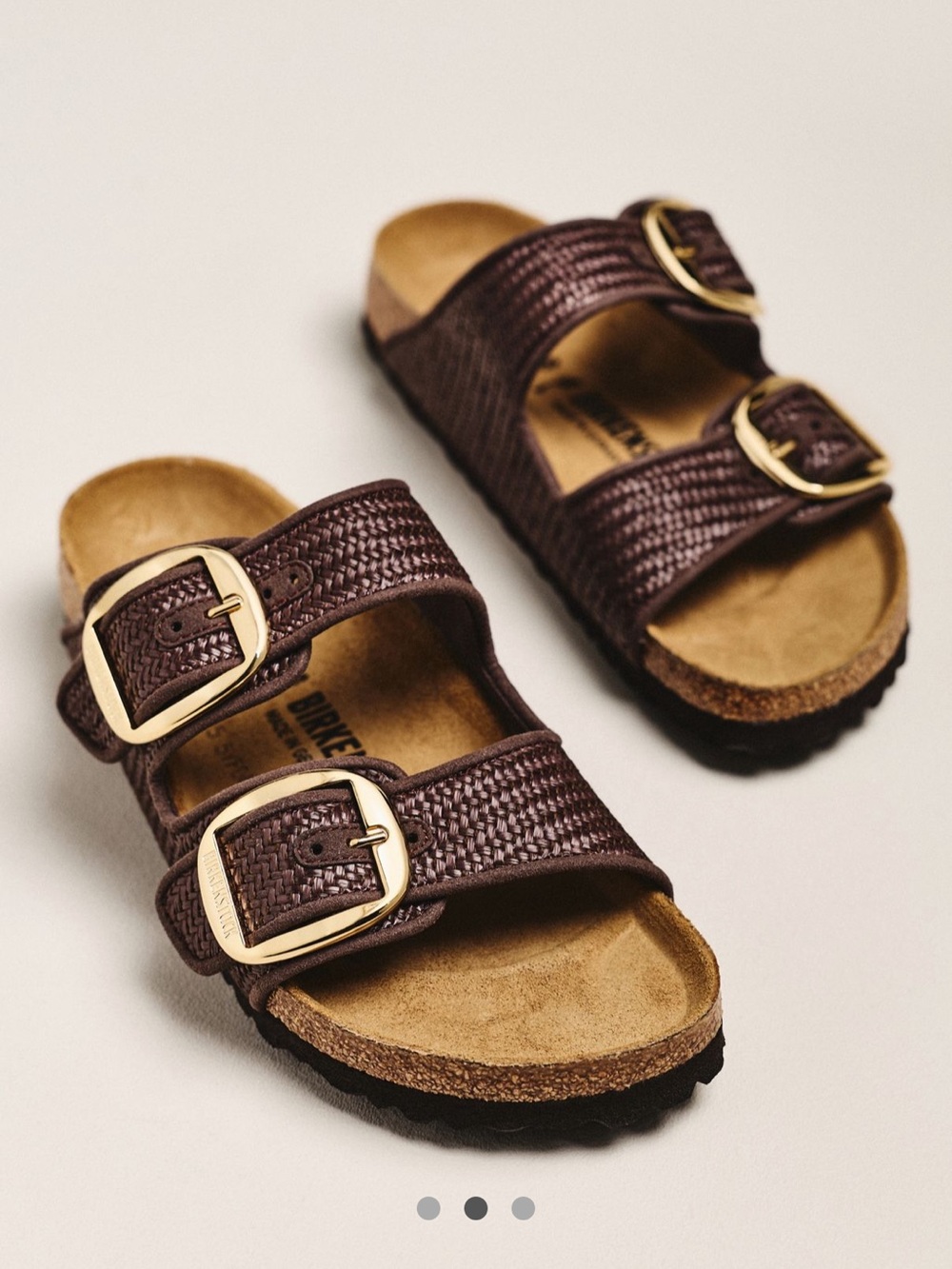 Birkenstock Arizona Big Buckle Raffia sandals
